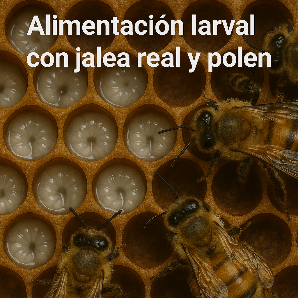 Fase 4: Alimentación larval con jalea real y polen